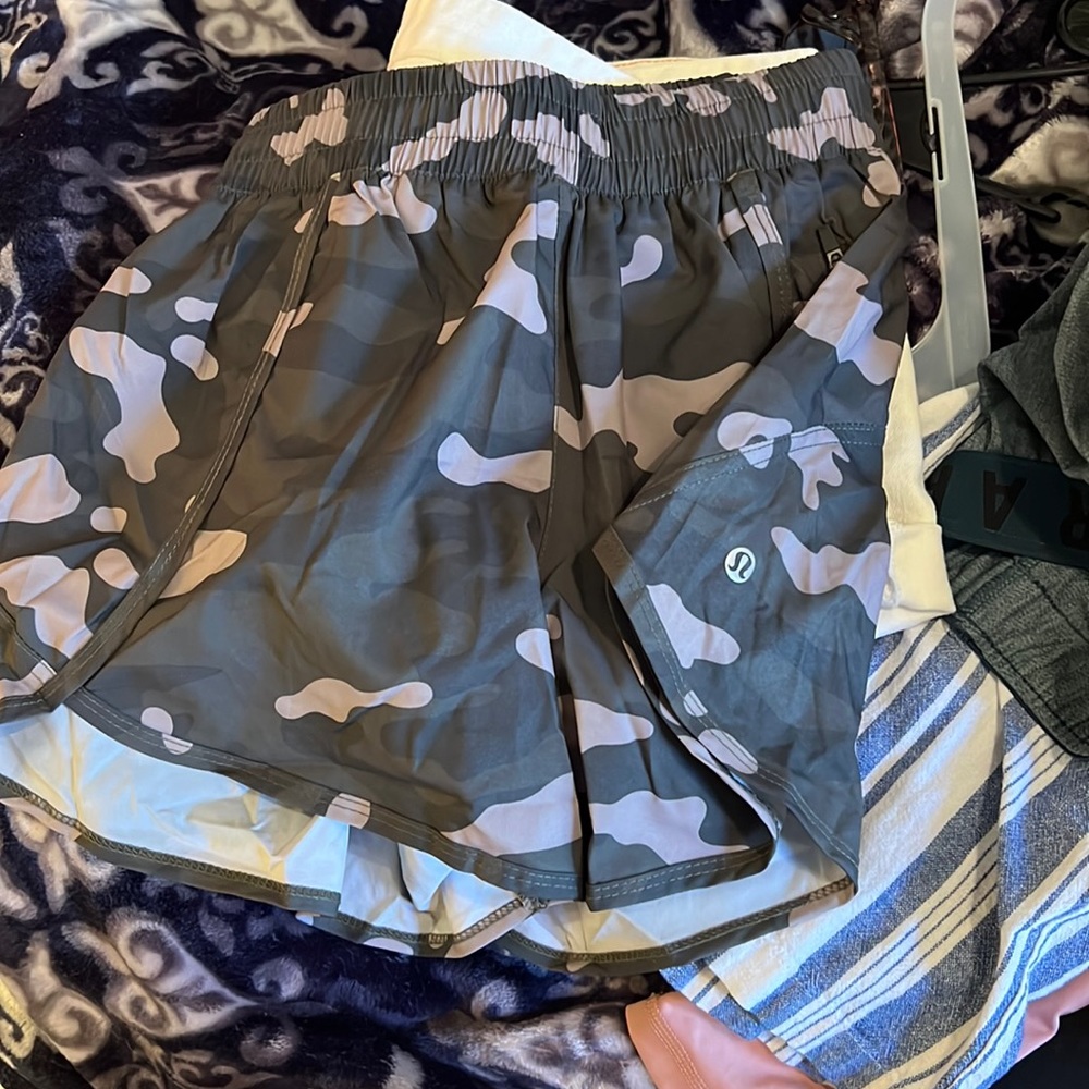 camo lululemon shorts